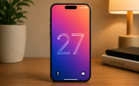 Apple iOS 27 software interface displaying artificial intelligence features and Siri updates