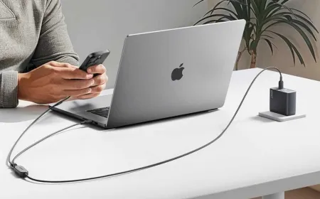Anker dual-connector USB-C splitter cable designed for simultaneous device charging.