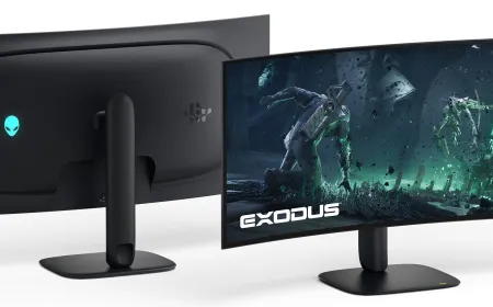 Alienware 39-inch 5K OLED gaming monitor with RGB lighting strip displayed at Computex 2026