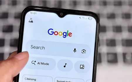 The Chrome Canary browser displays a hidden configuration that routes web queries directly to AI search mode.