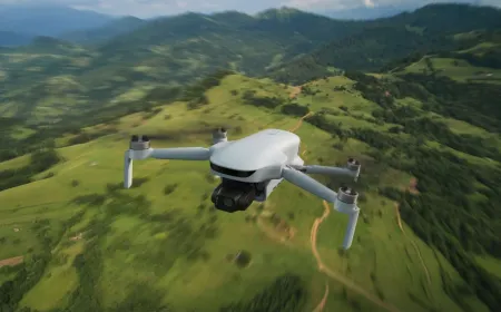 The Potensic Atom 3 drone rests on a surface to display its larger camera sensor and extended battery.
