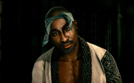 Digital rendering of Tupac Shakur appearing as a character in the upcoming video game Stranger Than Heaven.