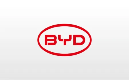 A humanoid robot prototype undergoes testing in a BYD manufacturing facility.