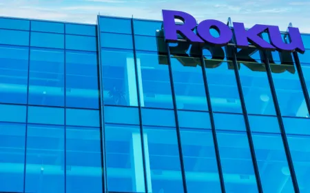 Fox and Roku representatives announcing the 22 billion dollar acquisition deal for smart television advertising.