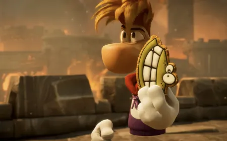 Rayman Legends Retold gameplay showcasing updated visuals and the enhanced Kung Foot minigame.