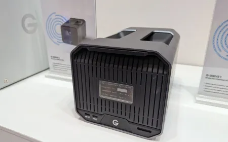 Western Digital G-DRIVE 8 and G-DRIVE 4 external storage drives displayed at Computex 2026.