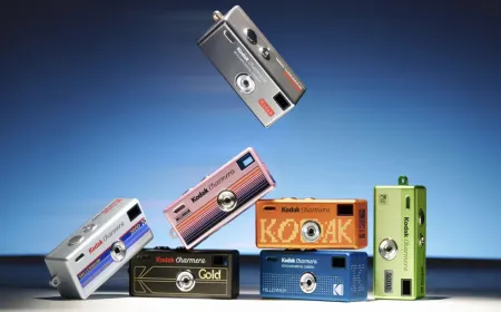 The Kodak Charmera Millennium Edition keychain camera features a chrome casing and compact design.