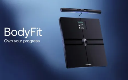 Withings BodyFit smart scale displaying body composition metrics