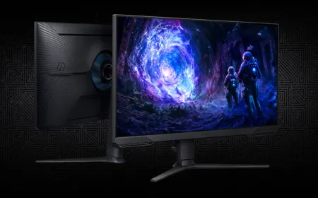 Front view of the 27-inch Samsung Odyssey G51F gaming monitor