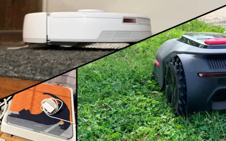 A robot vacuum cleaner navigates a floor in a home environment.