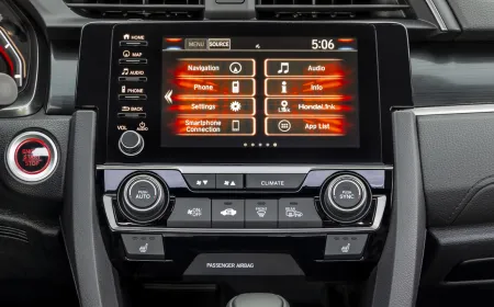Honda Civic infotainment system USB port used for software updates
