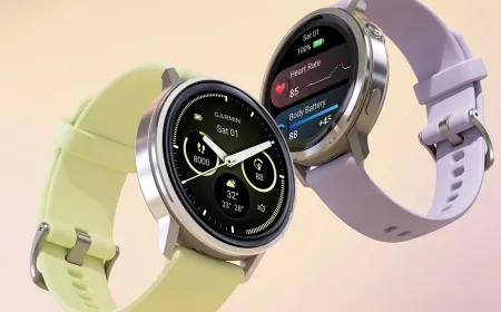 Multiple smartwatches display battery indicators and health tracking interfaces for extended weekly use.