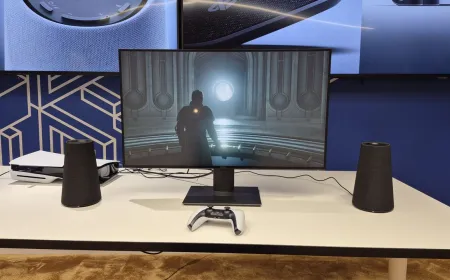Sony Pulse Elevate desktop speakers feature planar magnetic drivers and a built-in noise-rejecting microphone.