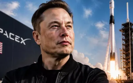 A SpaceX rocket launch illustrates the company's growth ahead of its historic initial public offering.