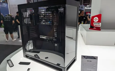 HAVN XR Series PSUs and cases at Computex 2026: 1000W and 1200W models with 80 Plus Platinum efficiency and 15 dBA load no...