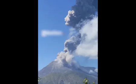 Volcanic ash from a recent Indonesian eruption disrupts airport operations in the eastern region.
