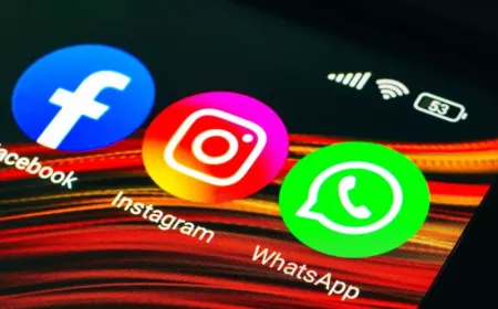A digital illustration showing a chatbot interface connected to social media account icons.