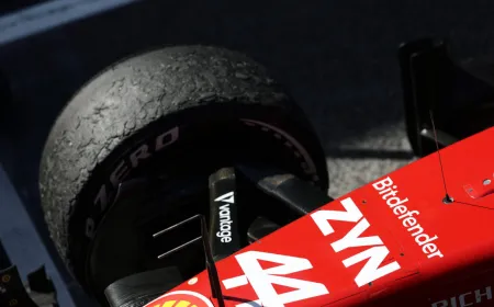 A Formula One car navigates the Circuit de Barcelona during the Spanish Grand Prix.