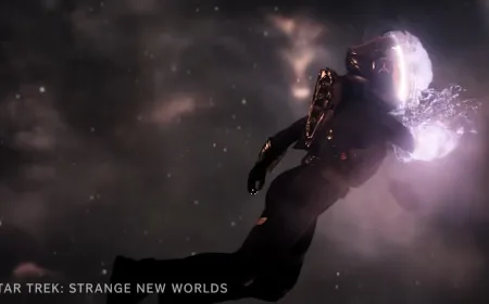 Star Trek: Strange New Worlds crew in a dramatic scene from the season four trailer