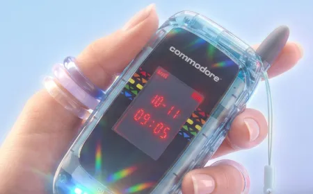 The Callback 8020 Linux flip phone is displayed in its closed clamshell design.