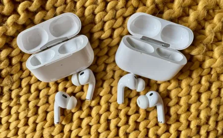The interface displays Apple AirPods custom equalizer settings within the iOS 27 developer beta audio menu.