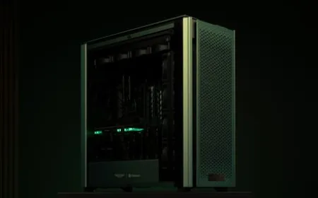 Three handcrafted gaming desktops feature automotive-grade finishes and precision engineering.