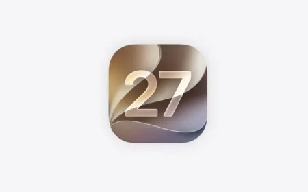 These official iOS 27 and iPadOS 27 wallpapers feature a unified number design theme for iPhone and iPad devices.