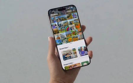 The Apple Photos interface displays the spatial reframing tool for adjusting photo perspective.