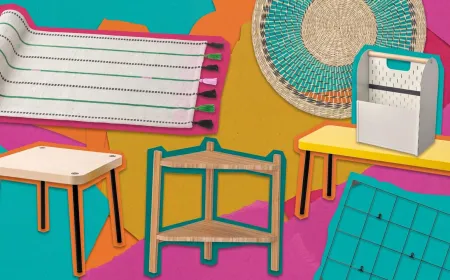Discounted storage furniture and decorative home accessories are displayed on retail shelves during the IKEA summer sale.