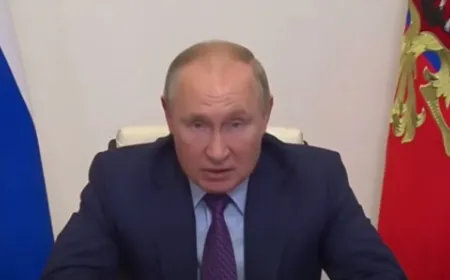 President Vladimir Putin addressing economic policy at the Saint Petersburg forum