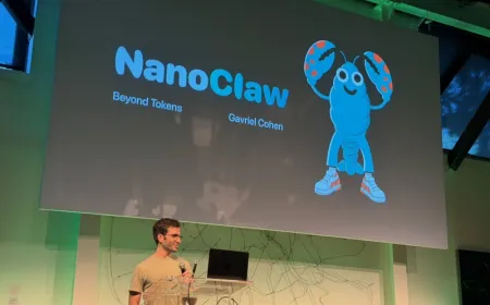 The diagram shows NanoClaw integrating with JFrog to secure software packages and limit AI agent permissions.