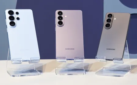 A blinking proximity sensor indicator appears near the front camera on a Samsung display.