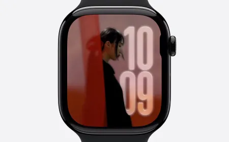 The Apple Watch displays the WatchOS 27 home screen featuring the redesigned application grid and Siri interface.