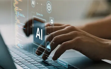 This graphic depicts a conceptual representation of artificial intelligence and data processing.