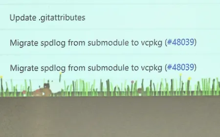 This preview shows the animated PowerToys footer featuring pixel art meadows and mechs.