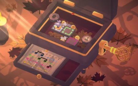 The graphic illustrates indie game mechanics, mobile port interfaces, and hybrid genre design elements.