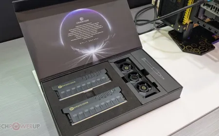 Biwin Origin Code Vortex quad-rank DDR5 memory module on display at Computex 2026.