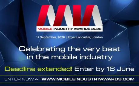 The announcement highlights the extended submission deadline for the Mobile Industry Awards 2026.
