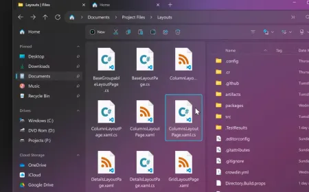 The Files app interface demonstrates the new on-demand folder size scanning feature alongside dual pane layouts.