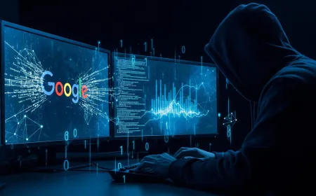 Cybersecurity illustration depicting a network breach targeting Oracle systems following a zero-day exploit.