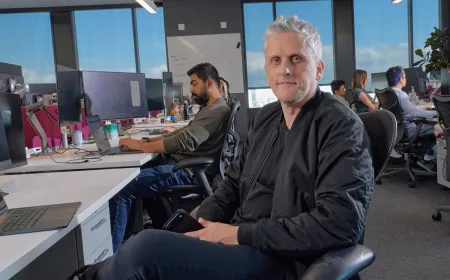 Technology professionals collaborating on artificial intelligence projects
