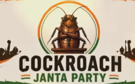 Cockroach Janta Party activists gathering in New Delhi for a peaceful demonstration regarding education policy controversies.