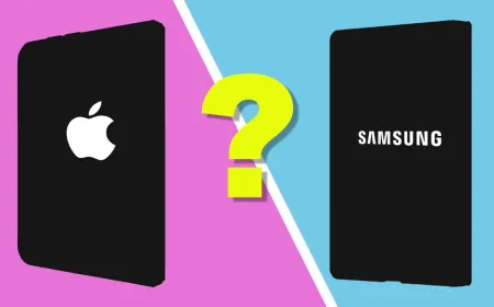 The iPhone Ultra and Samsung Galaxy Z Fold 8 are displayed side by side for a 2026 foldable comparison.