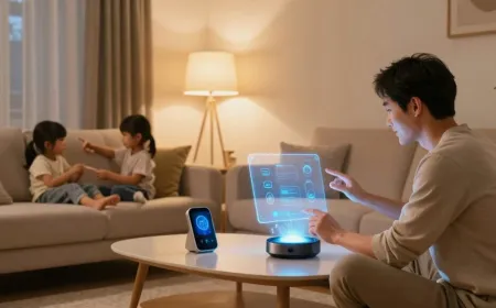 Passive sensors and automated systems blend into a family home to monitor daily routines.