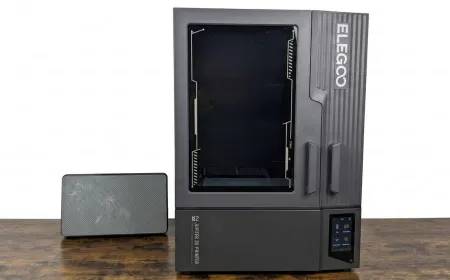 The Elegoo Jupiter 2 resin 3D printer features a large build platform and an automated resin management system.