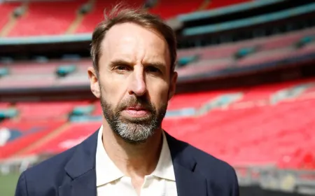 Gareth Southgate directing a documentary scene with young athletes discussing mental health and modern masculinity.