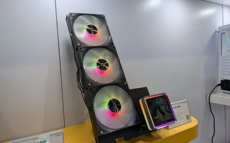 Ocypus displays updated all-in-one liquid coolers with ceramic bearings and 42 millimeter radiators at Computex 2026