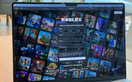 The Roblox gaming platform interface displayed on a screen