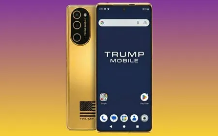 The teardown view reveals the internal architecture of the Trump Mobile T1 matching the HTC U24 Pro design.