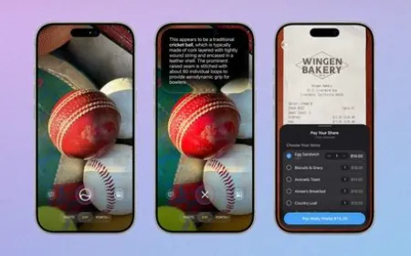 iPhone camera interface displaying Siri visual analysis mode for real-time object recognition.